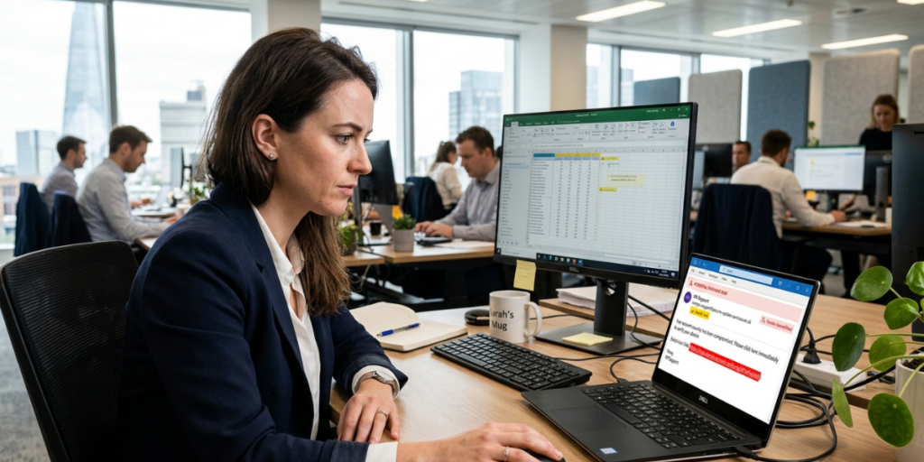 Attacco phishing in azienda come vettore di ingresso per ransomware nelle PMI